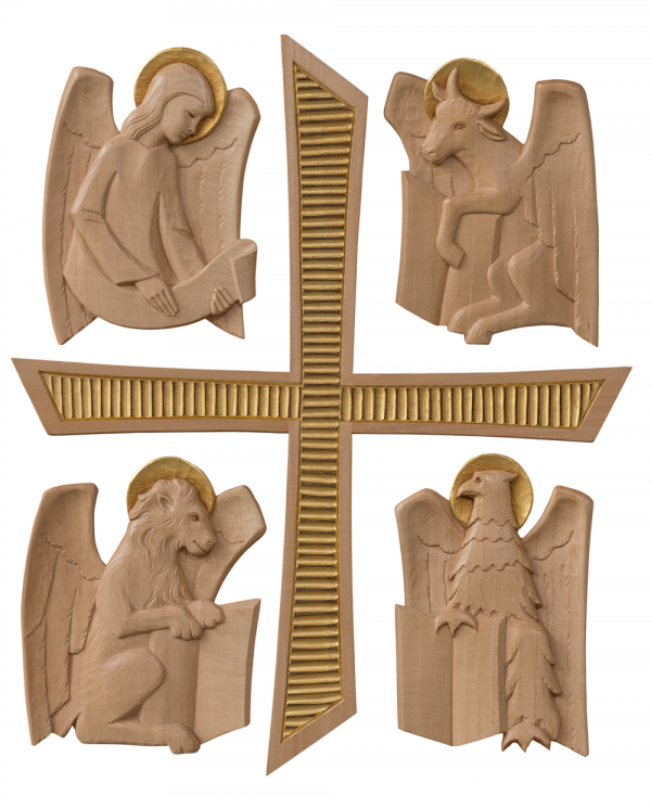 Four Evangelists with Cross DEM-1479_AS Natural Finish