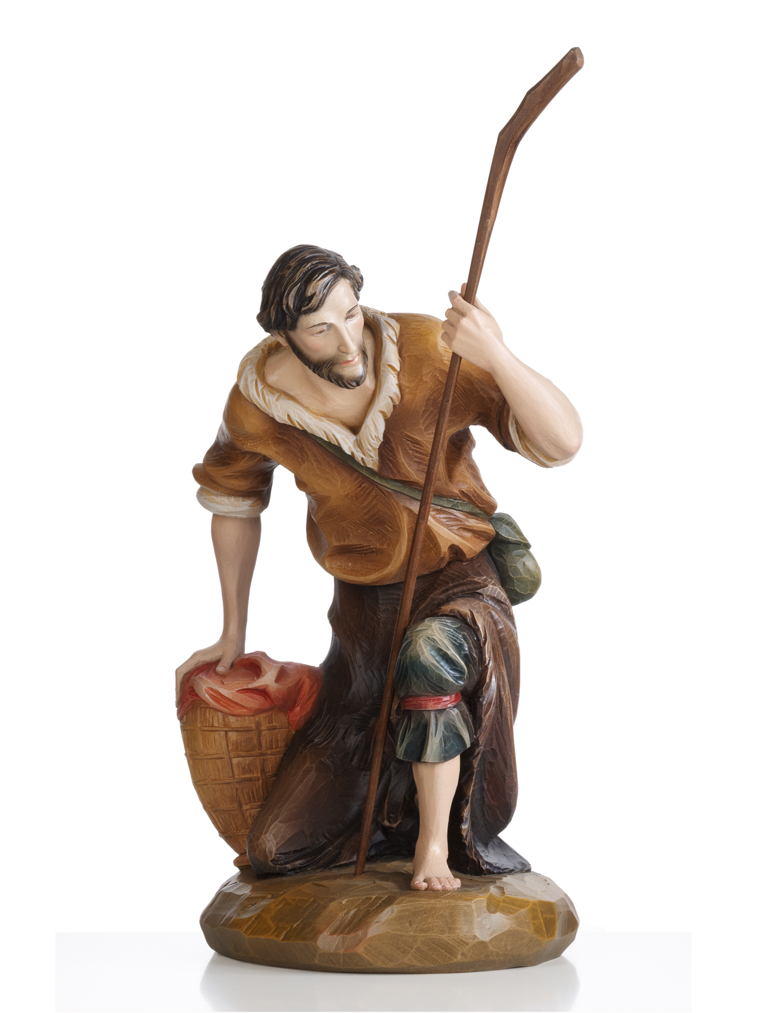 Fisherman statue for 9 cm kids nativity set