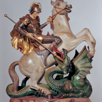 St. George on horse fighting a dragon DEM-449