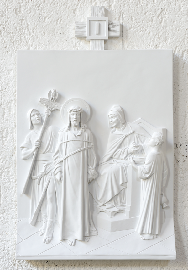 Stations of the Cross DEM-1370_1 White Marble Finish