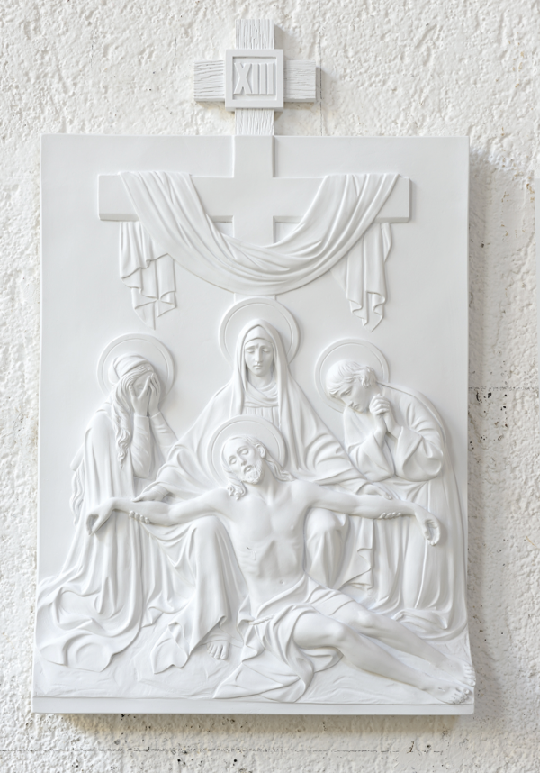 Stations of the Cross DEM-1370_13 White Marble Finish