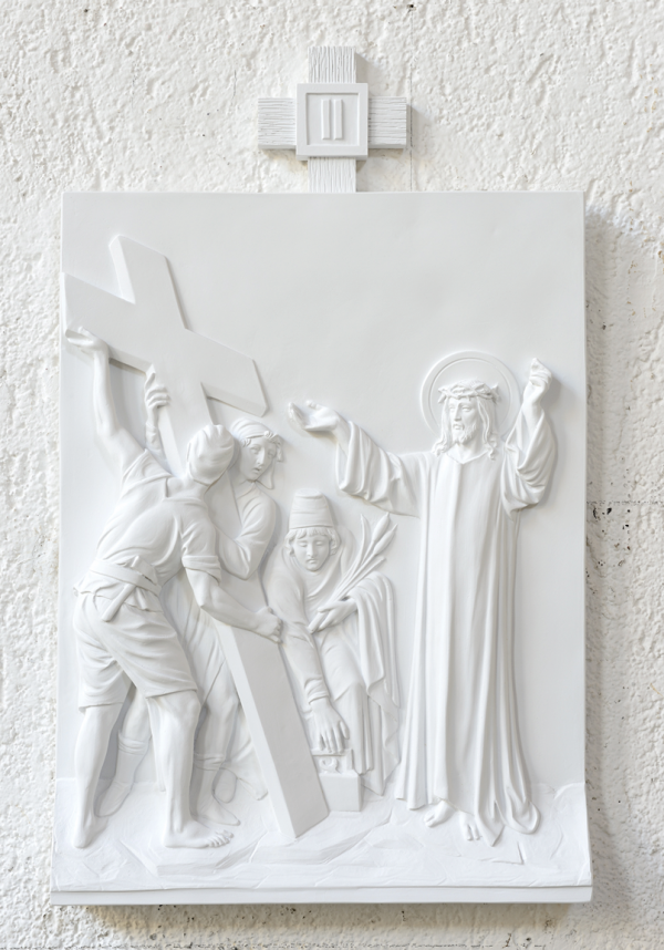 Stations of the Cross DEM-1370_2 White Marble Finish