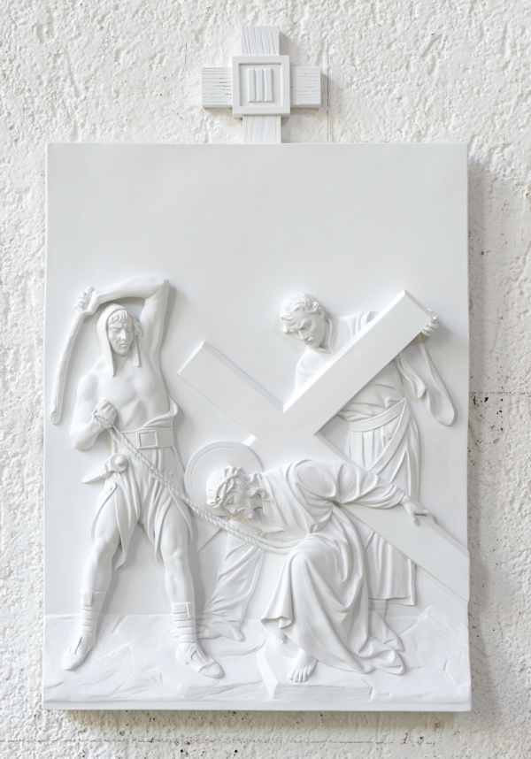 Stations of the Cross DEM-1370_3 White Marble Finish