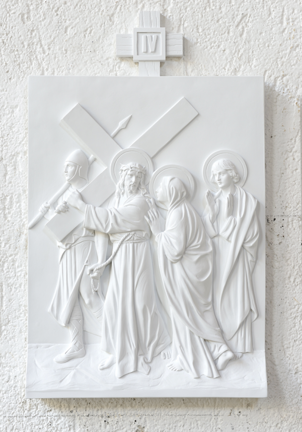 Stations of the Cross DEM-1370_4 White Marble Finish