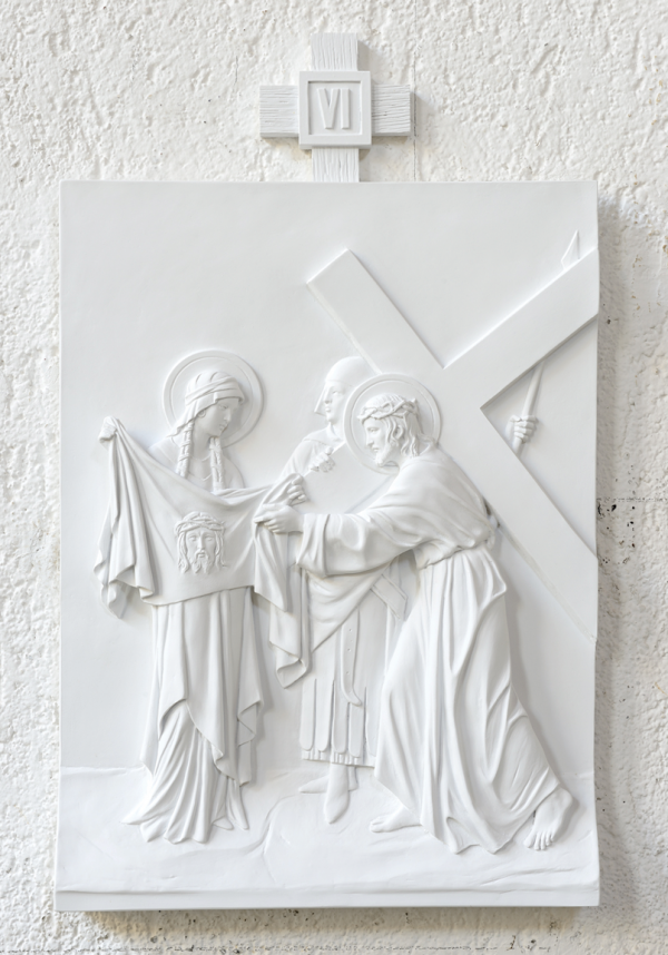 Stations of the Cross DEM-1370_6 White Marble Finish