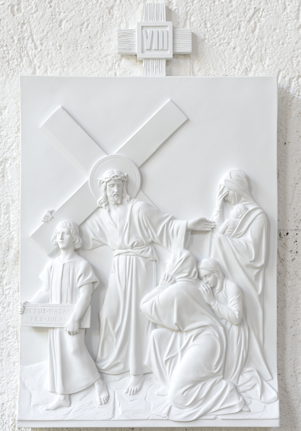 Stations of the Cross DEM-1370_8 White Marble Finish