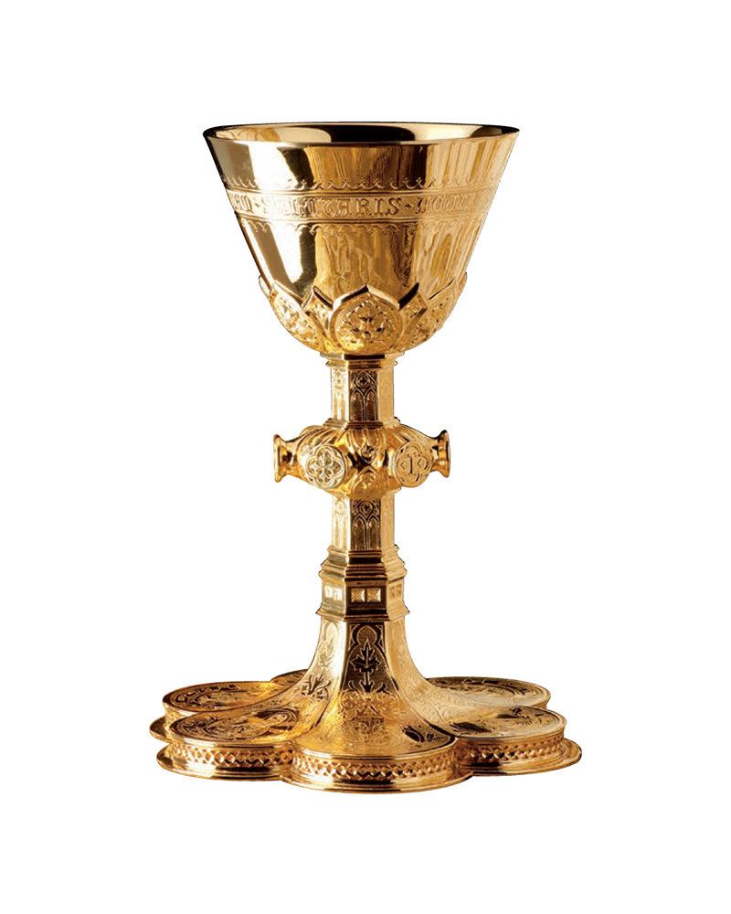 Chalice & 6 1 4” Scale Paten With Ring - Sullivan's Church Supplies