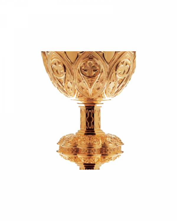 Chalice & 6 1/4” Scale Paten with Ring MOL-2445 closeup