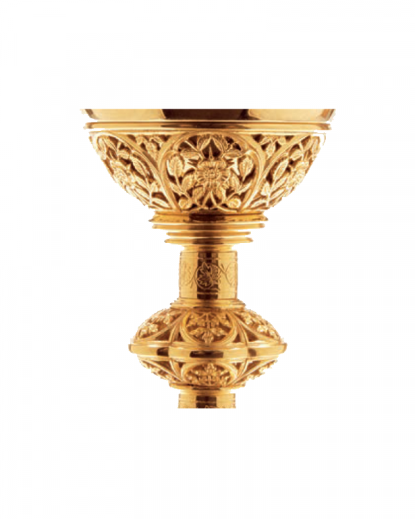 Chalice & 6 1/4” Scale Paten with Ring MOL-2985 closeup