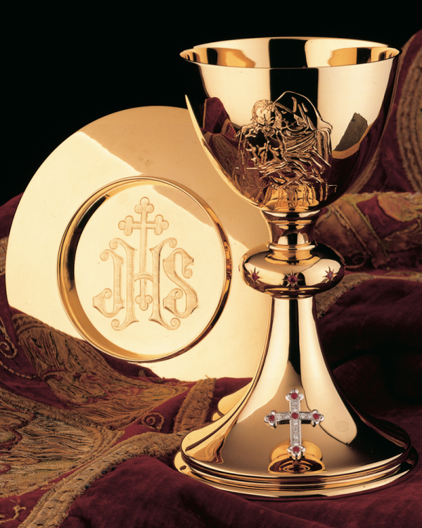 “The Piety” Chalice & 6 1/4” Scale Paten with Ring MOL-2374