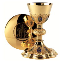 “The Twelve Apostles” Chalice & 6 1/4” Scale Paten with Ring MOL-2132-E